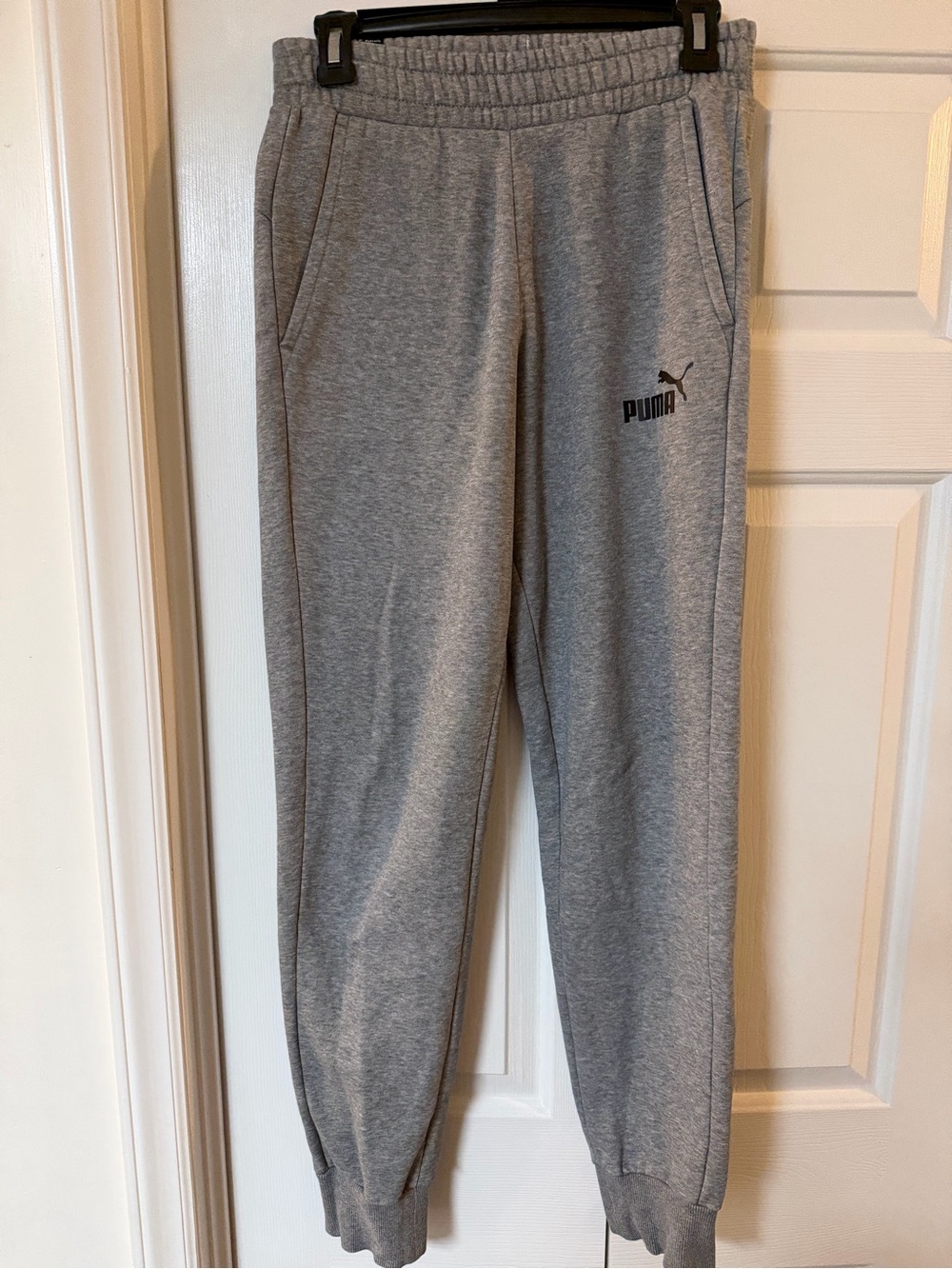 Puma Light Gray Logo Sweatpants